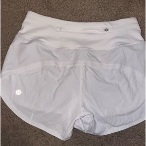 lululemon speed up short in white size 2
